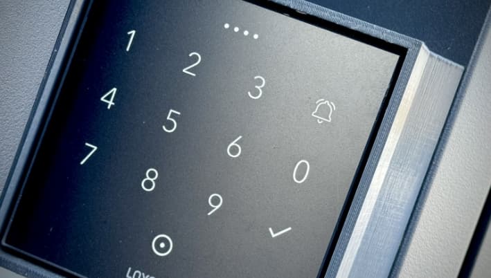 The Loxone keypad on the Garagenpark gate